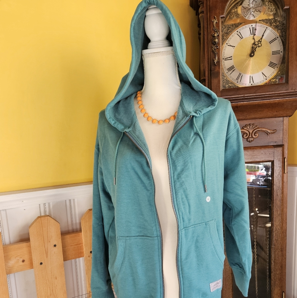 NWT.Eddie Bauer Teal Zip-Up Hoodie..Size Small - Picture 2 of 7